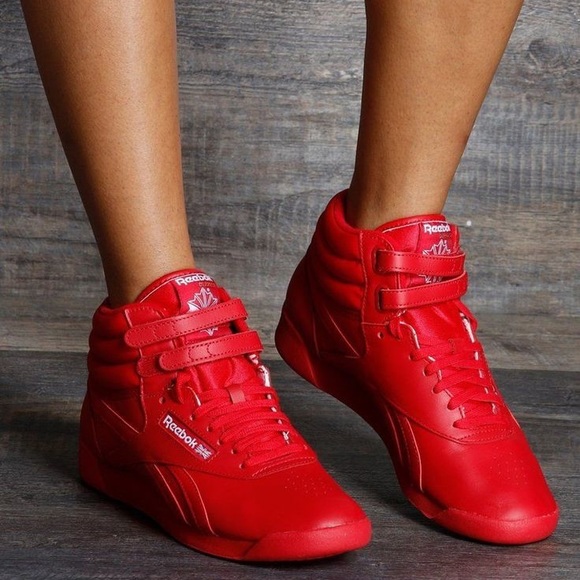 Reebok | Shoes | Reebok High Top Sneakers Red Size 7 | Poshmark